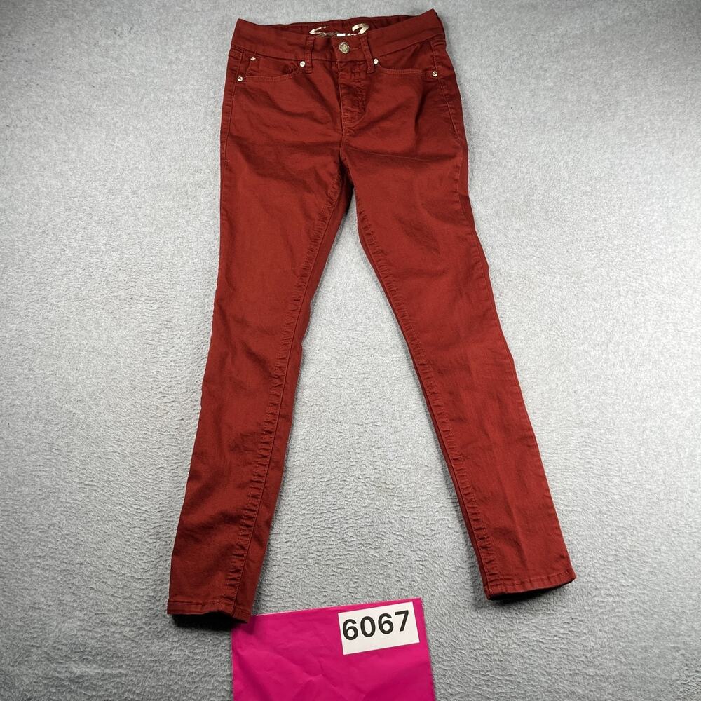 Seven7 Jeans Tummyless Highrise Skinny Womens Size 4 Brick Stretch casual